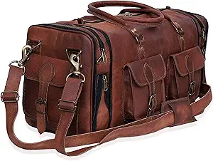 Handmade Leather Duffel Bag